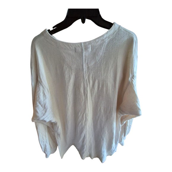 We the Free Womens Tunic Size S Cream Gauzy Cotton Blend Oversized Boho Whimsy - Picture 4 of 9